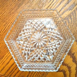 Anchor Hocking Wexford Hexagonal Shaped Dish - Footed